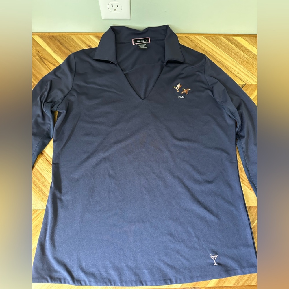 Golftini Dark Blue Embroidered Polo